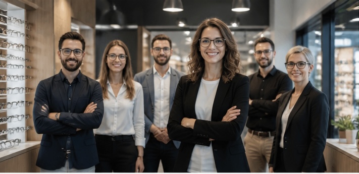 Jeune propriétaire de PME dynamique au travail